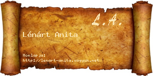 Lénárt Anita névjegykártya